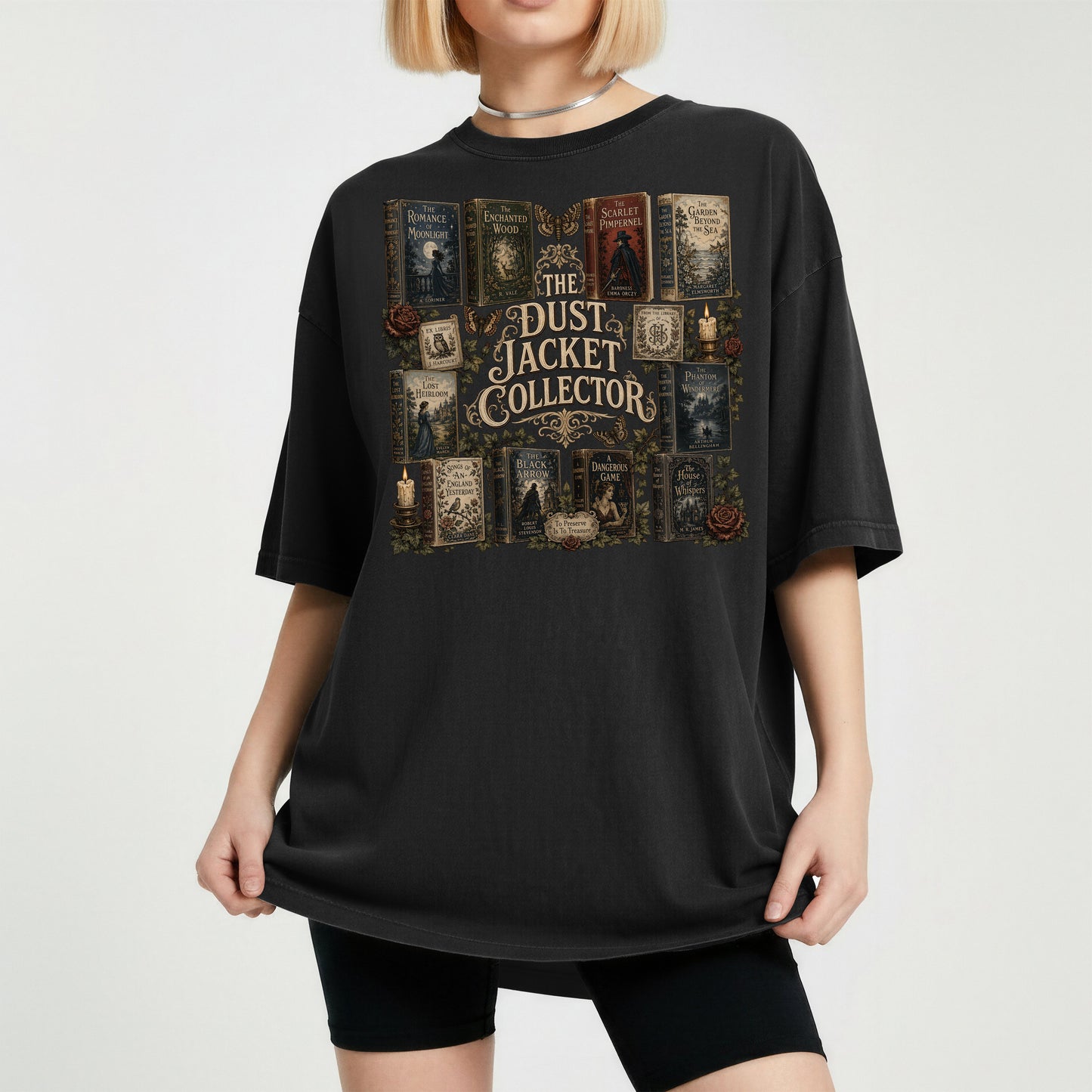 The Dust Jacket Collector — Dark Academia Book Tee