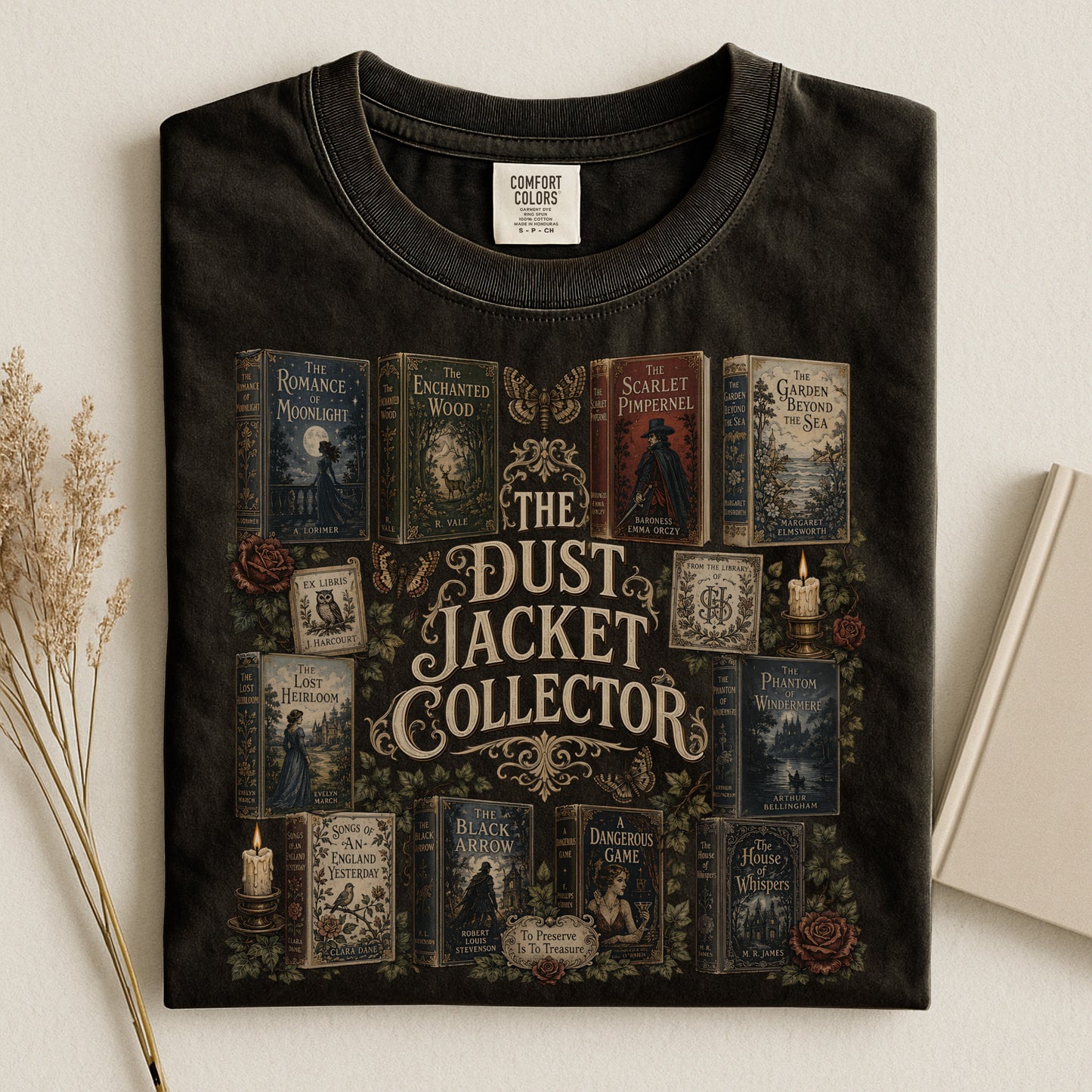 The Dust Jacket Collector — Dark Academia Book Tee