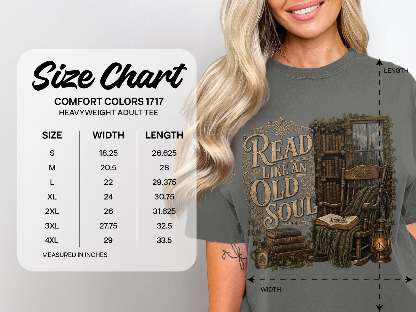 Read Like an Old Soul — Cozy Vintage Reader Tee