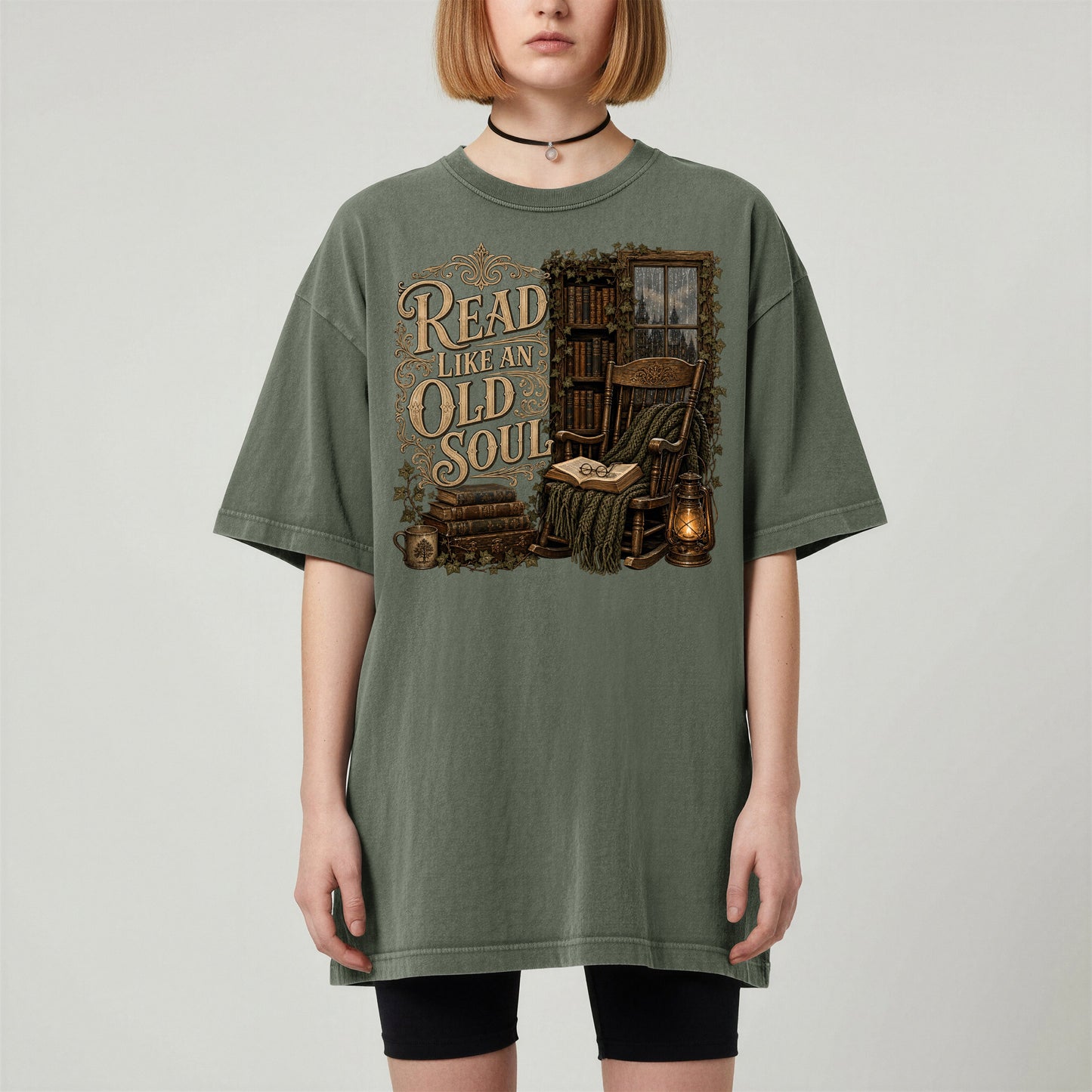 Read Like an Old Soul — Cozy Vintage Reader Tee