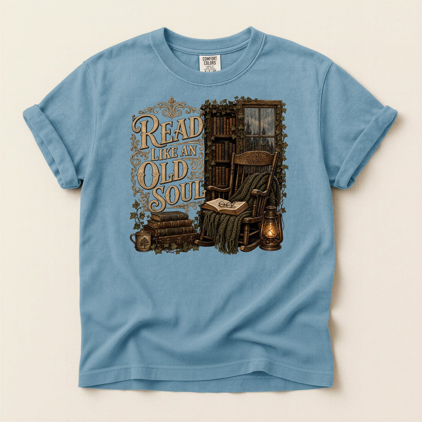 Read Like an Old Soul — Cozy Vintage Reader Tee