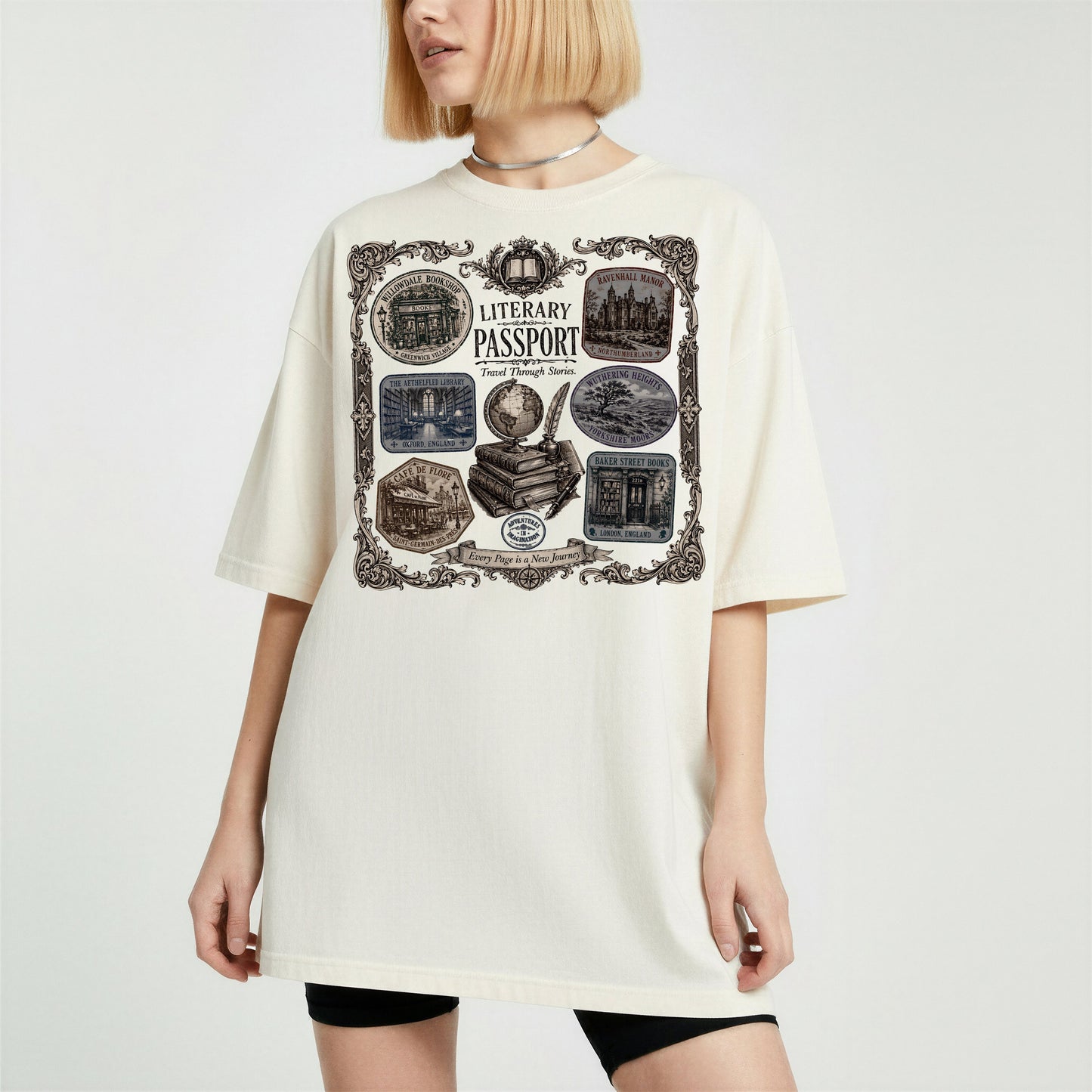Literary Passport — Bookish Traveler Tee