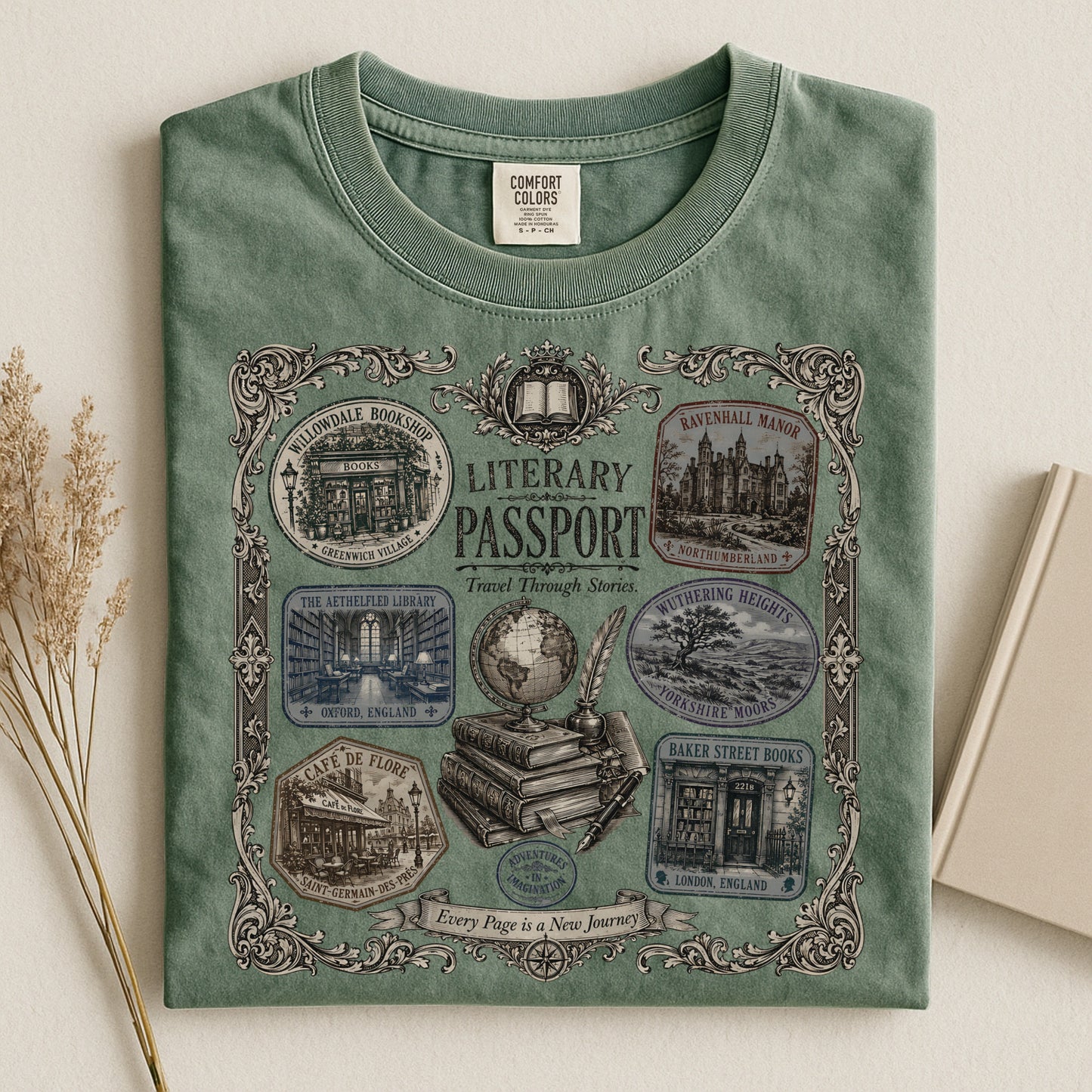 Literary Passport — Bookish Traveler Tee