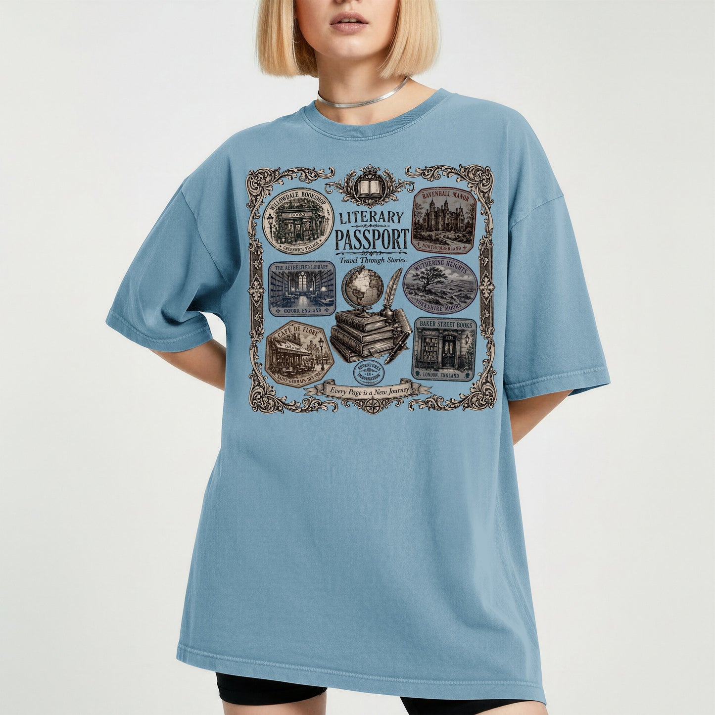 Literary Passport — Bookish Traveler Tee