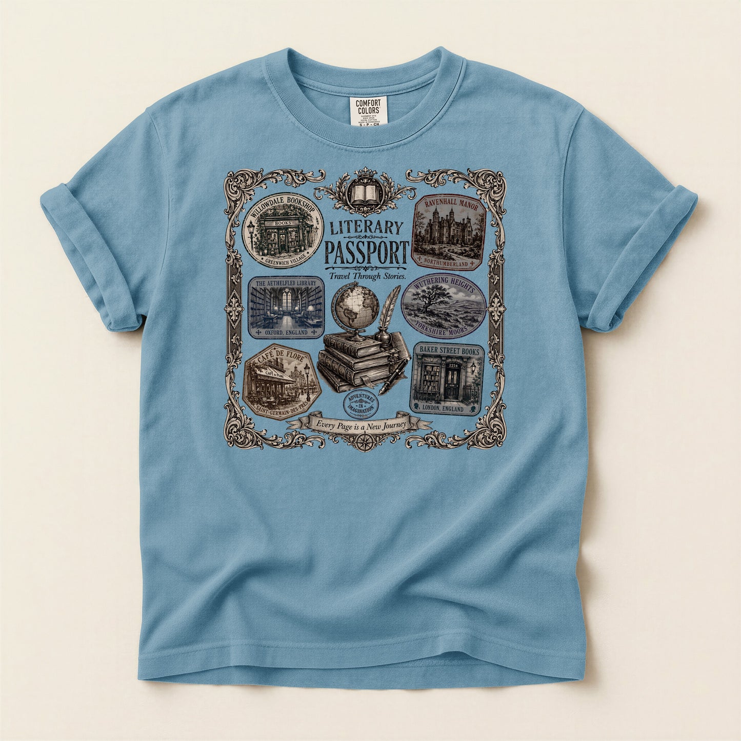 Literary Passport — Bookish Traveler Tee