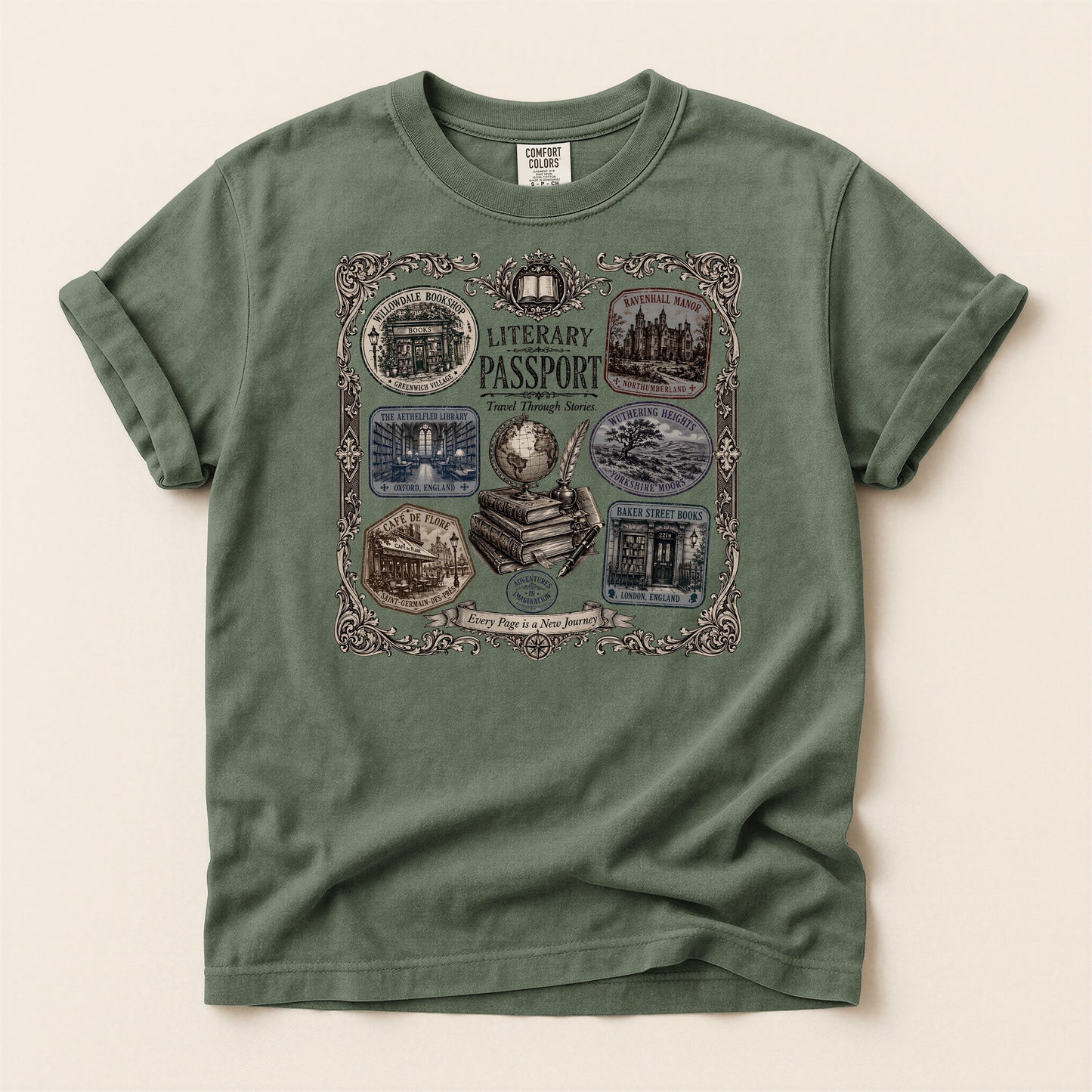 Literary Passport — Bookish Traveler Tee