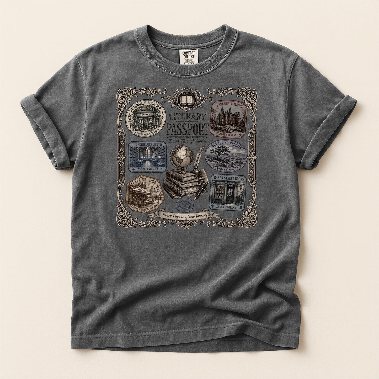 Literary Passport — Bookish Traveler Tee