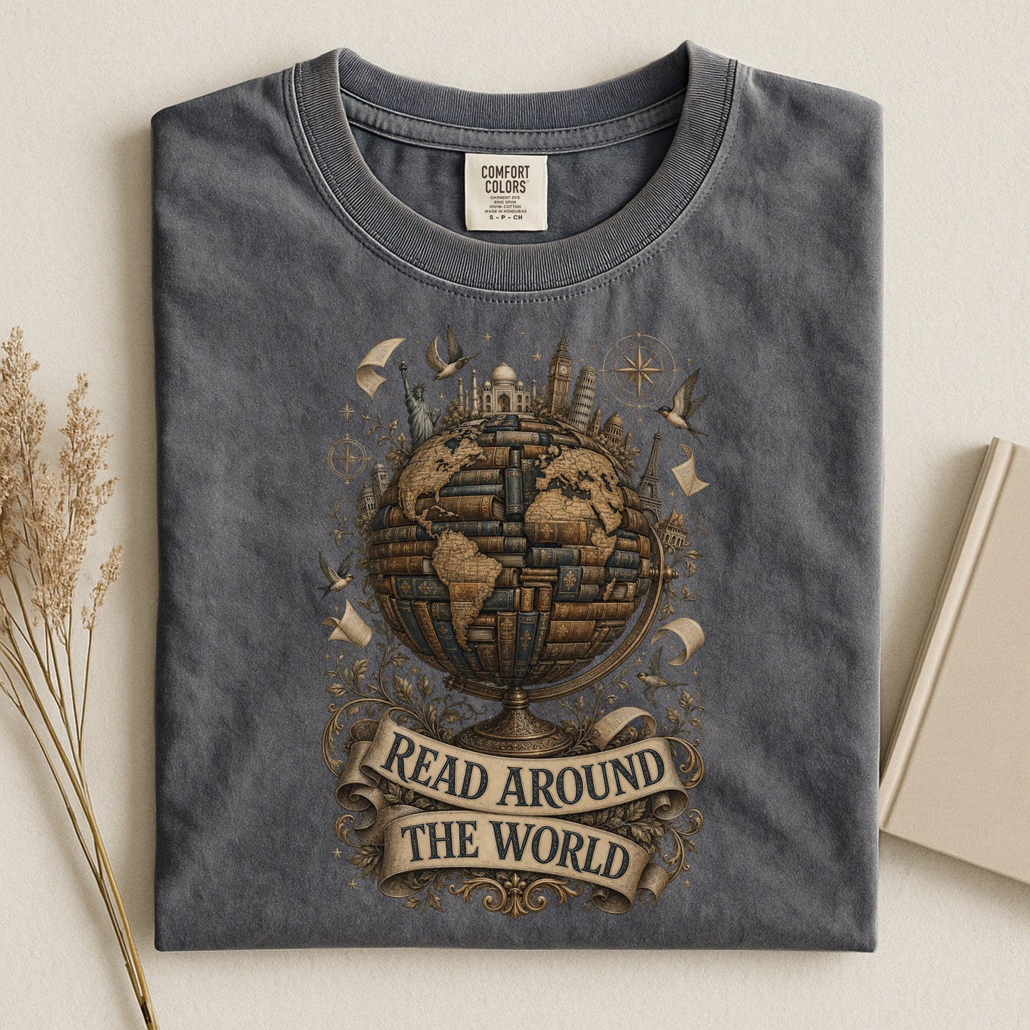 Read Around the World — Literary Traveler Tee