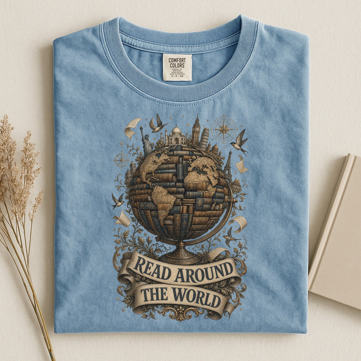 Read Around the World — Literary Traveler Tee