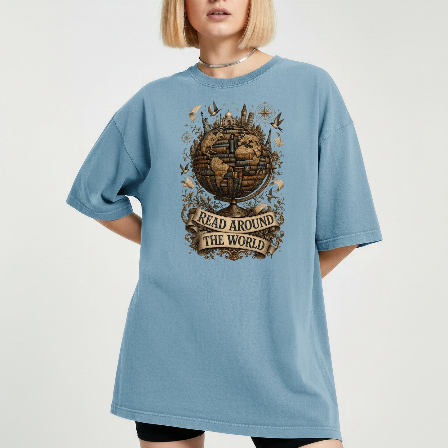 Read Around the World — Literary Traveler Tee