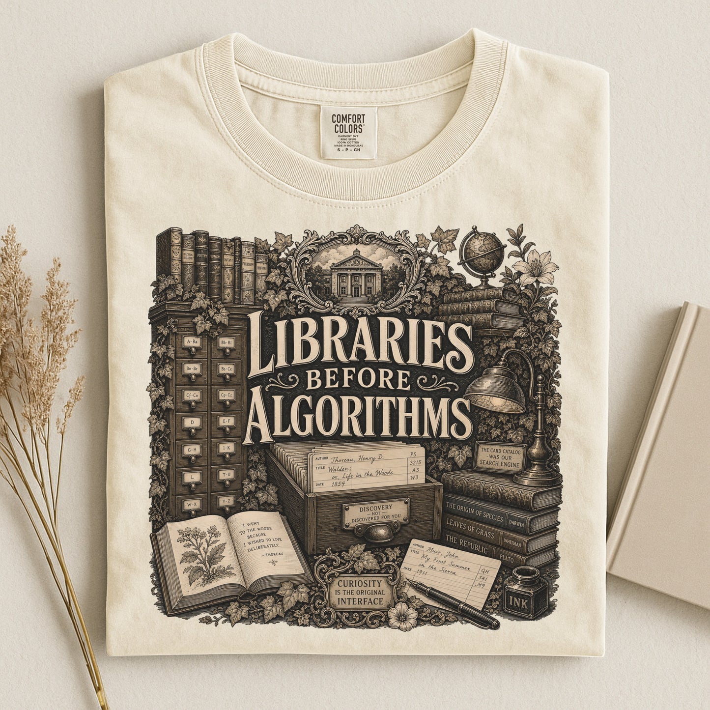 Libraries Before Algorithms — Library Life Tee