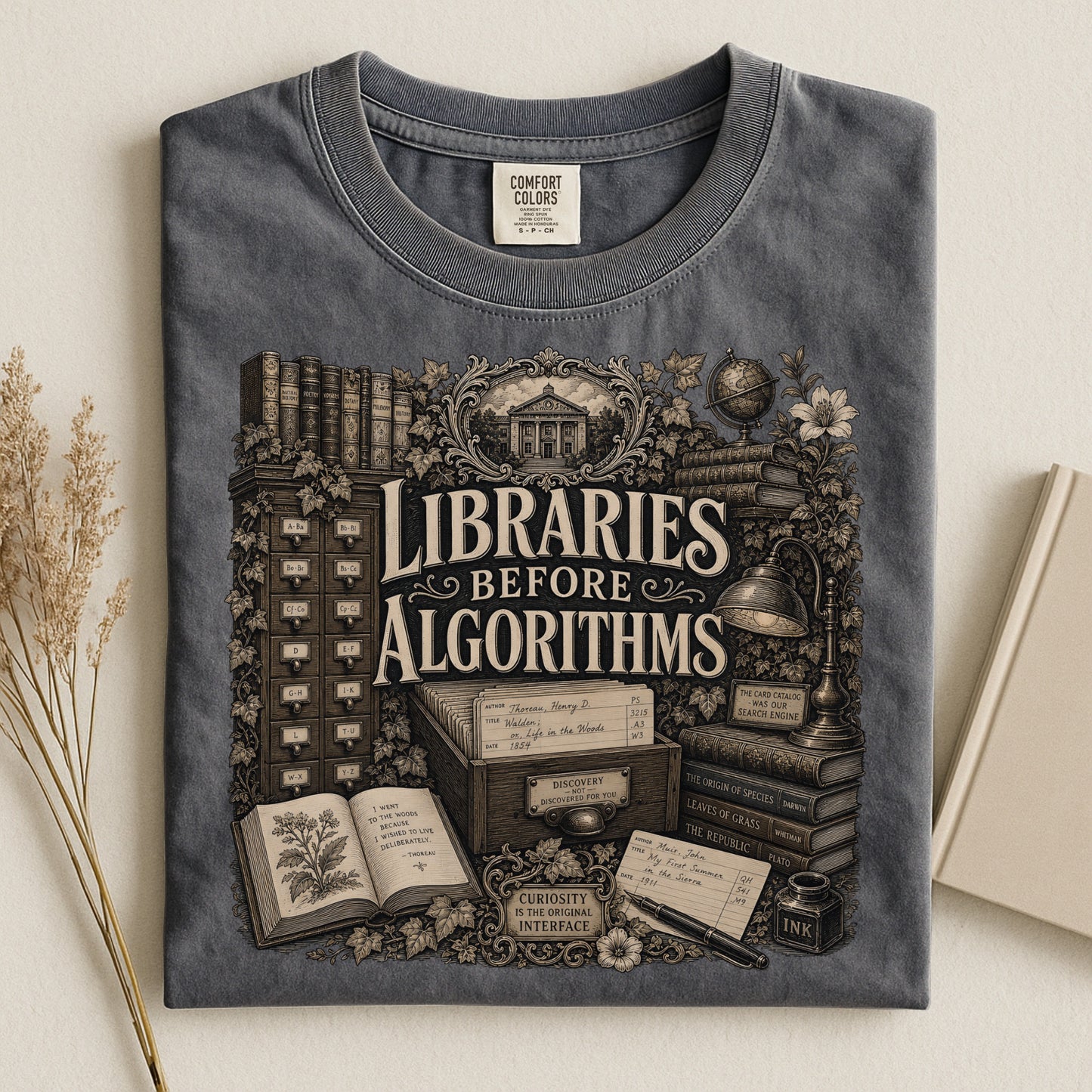 Libraries Before Algorithms — Library Life Tee