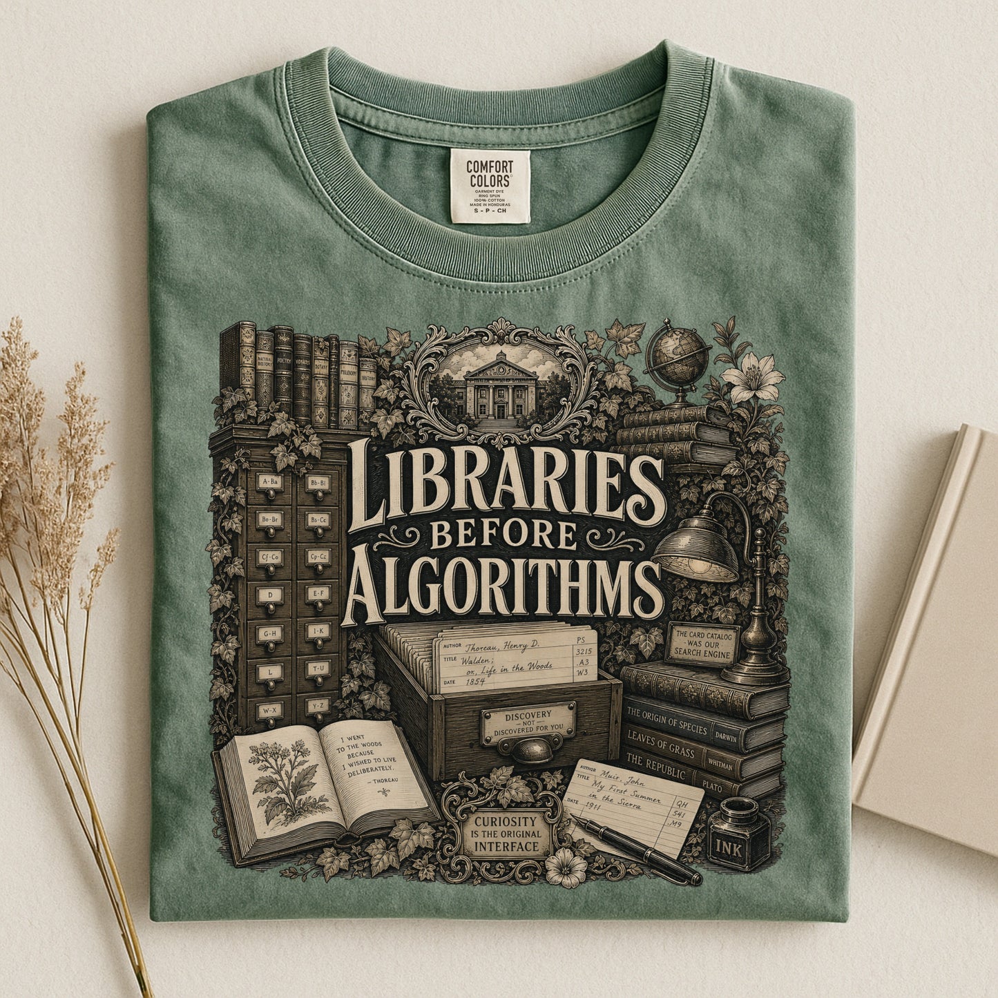 Libraries Before Algorithms — Library Life Tee