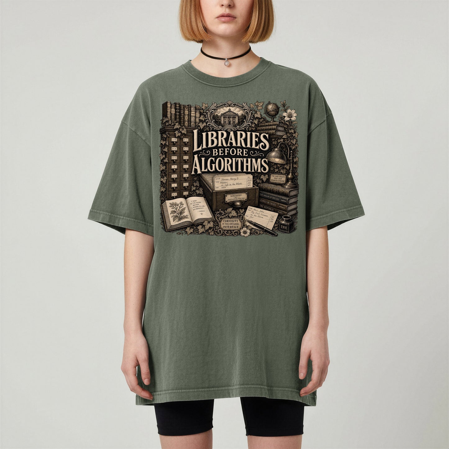 Libraries Before Algorithms — Library Life Tee