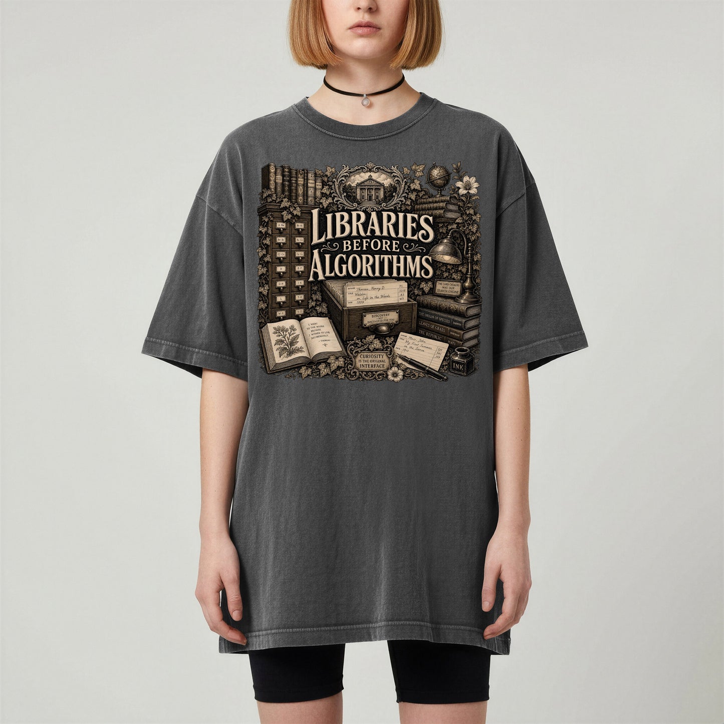 Libraries Before Algorithms — Library Life Tee