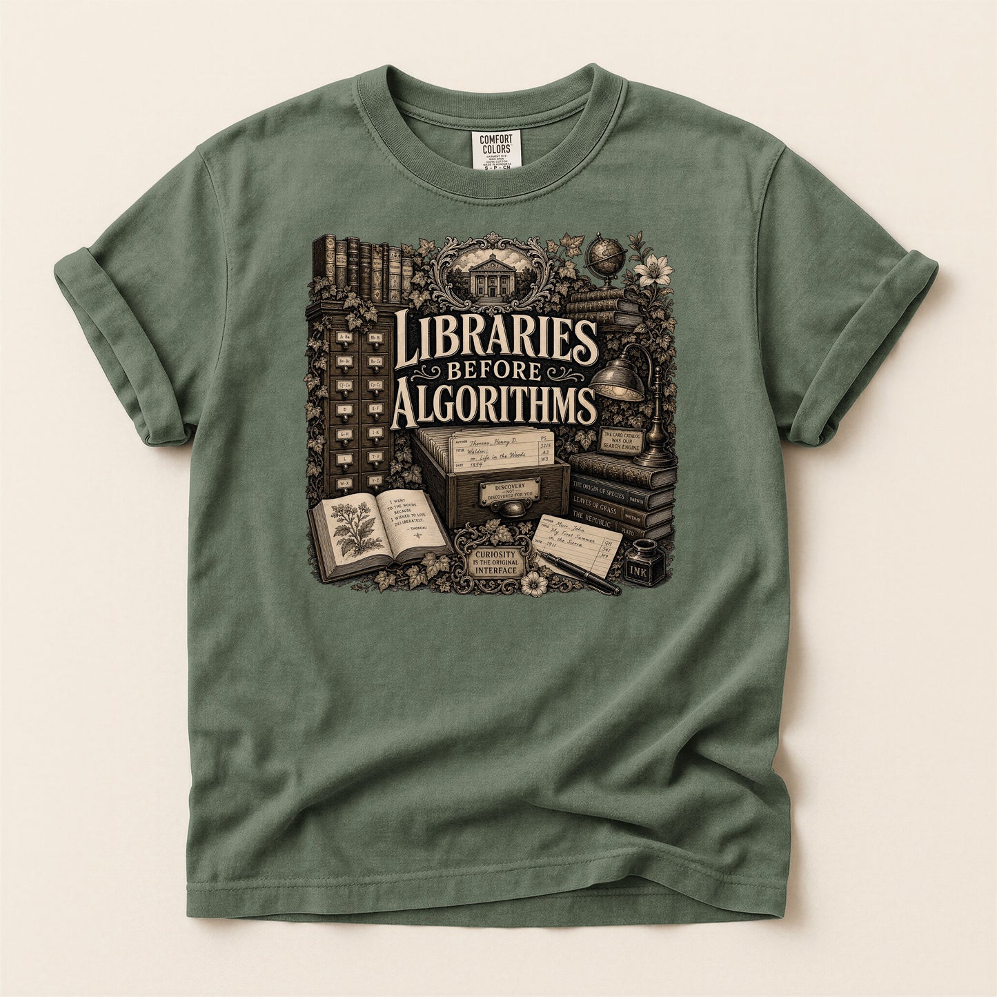 Libraries Before Algorithms — Library Life Tee