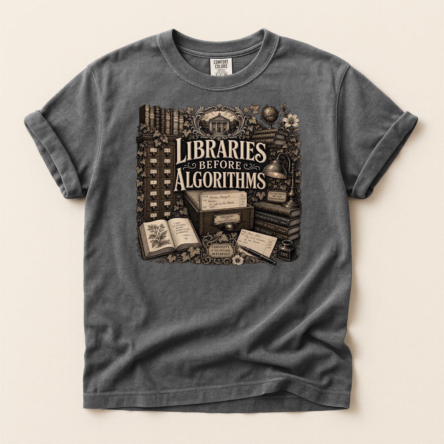 Libraries Before Algorithms — Library Life Tee