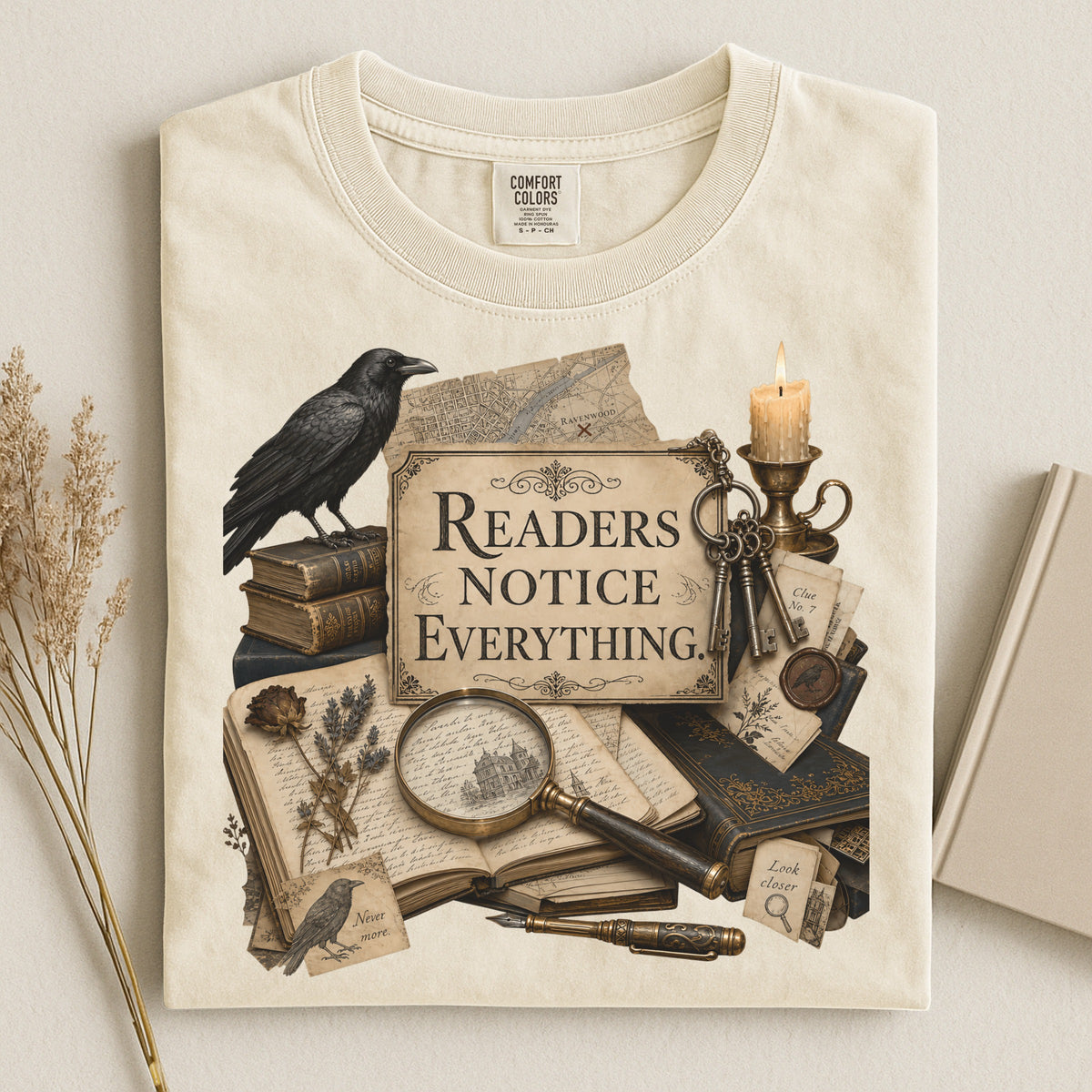 Readers Notice Everything — Cozy Mystery Reader Tee