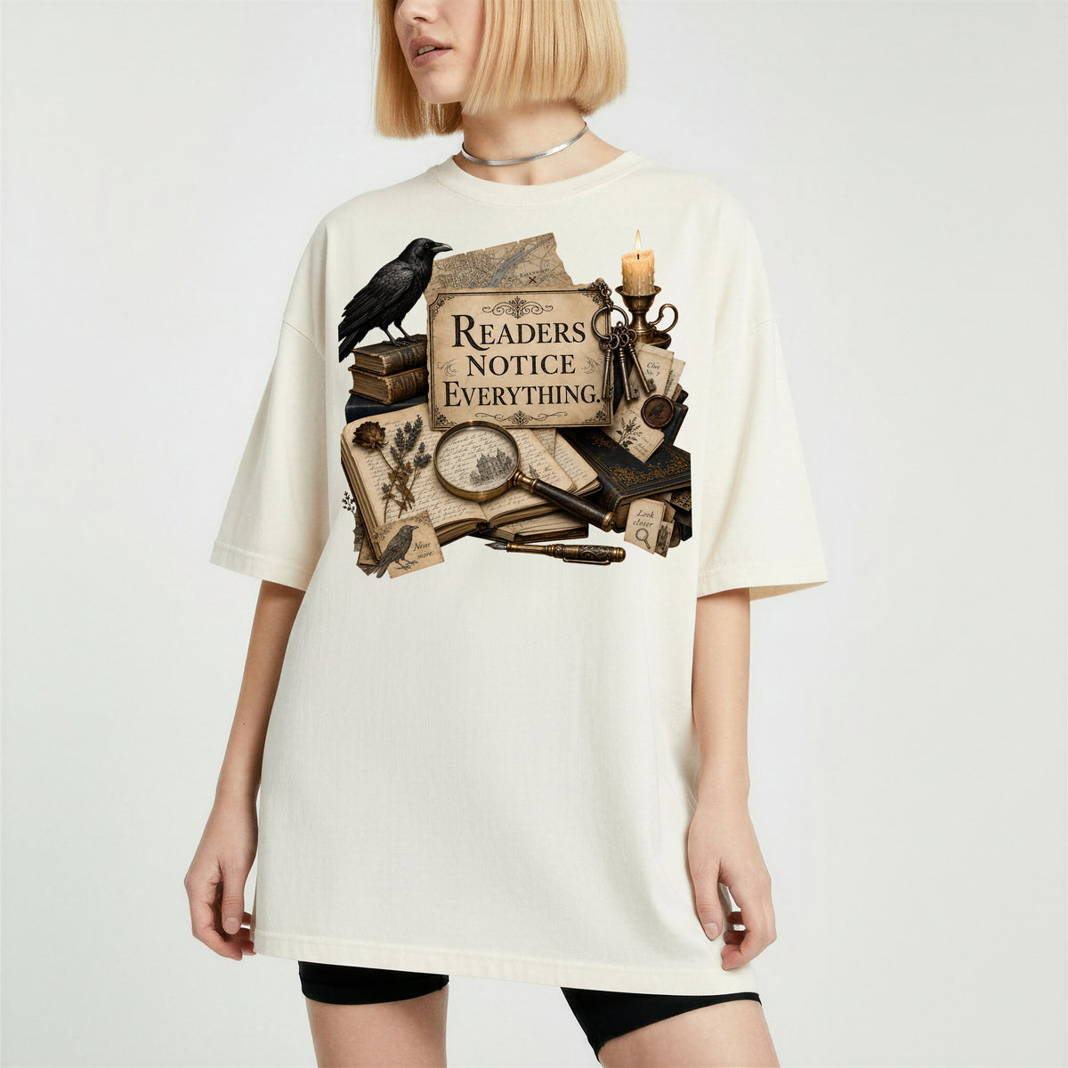 Readers Notice Everything — Cozy Mystery Reader Tee