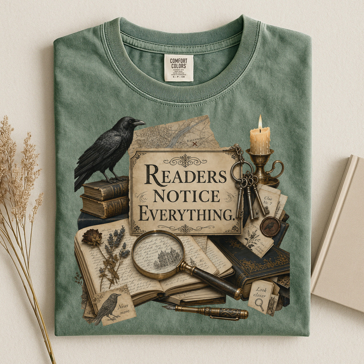 Readers Notice Everything — Cozy Mystery Reader Tee