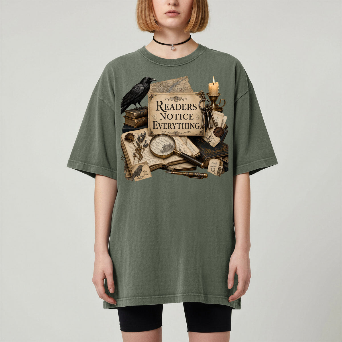 Readers Notice Everything — Cozy Mystery Reader Tee