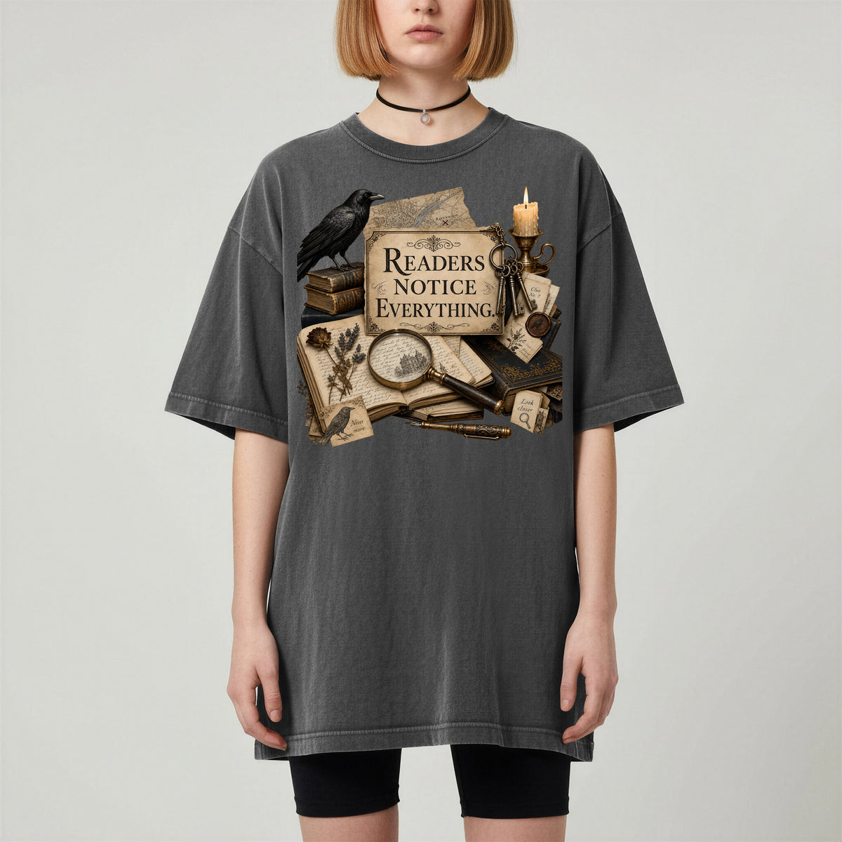 Readers Notice Everything — Cozy Mystery Reader Tee