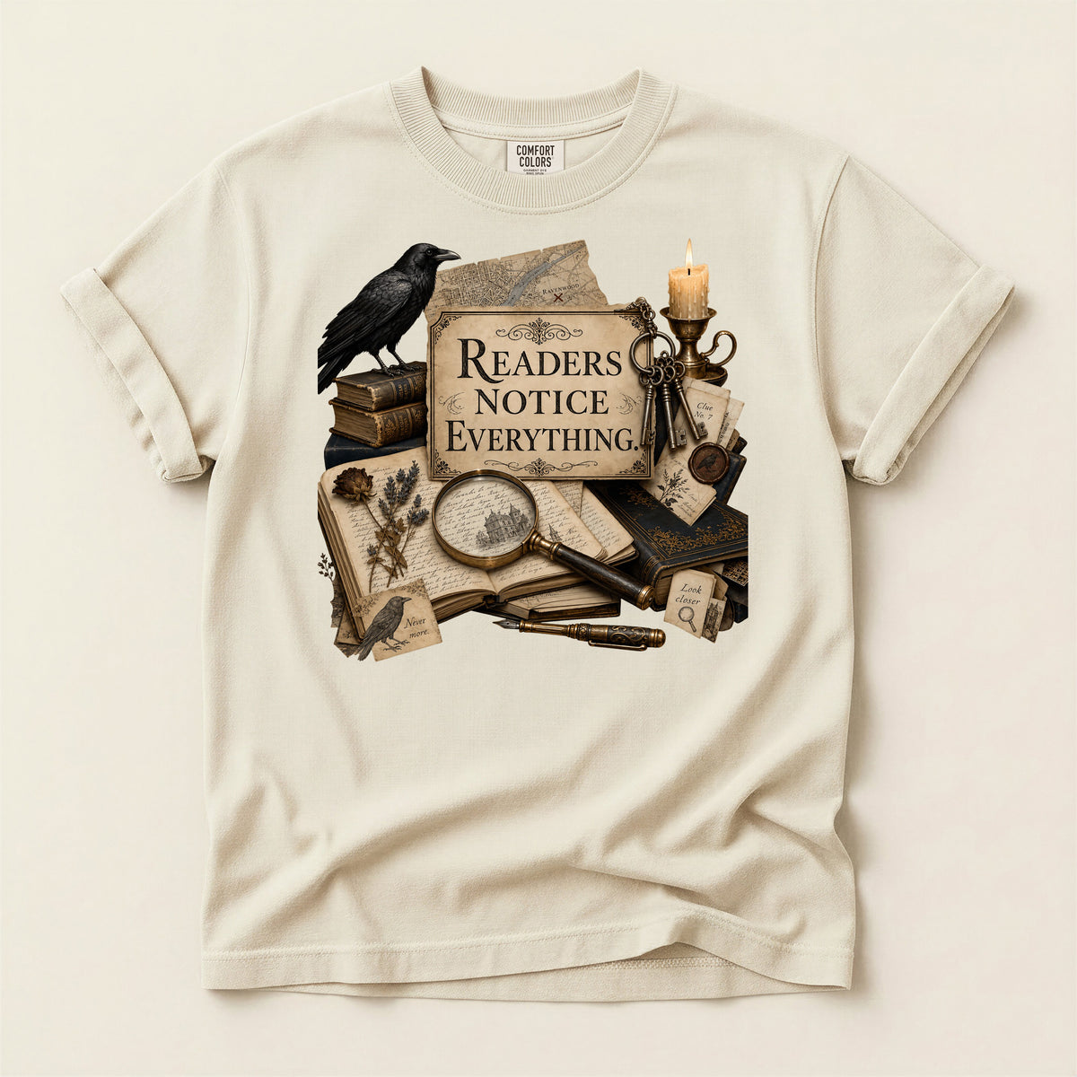 Readers Notice Everything — Cozy Mystery Reader Tee