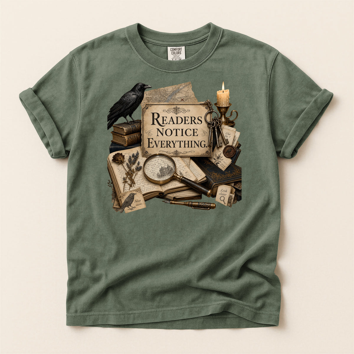 Readers Notice Everything — Cozy Mystery Reader Tee