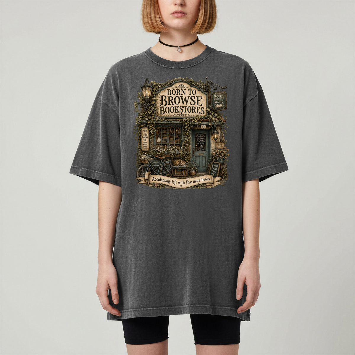 Born to Browse Bookstores — Cozy Bookshop Tee