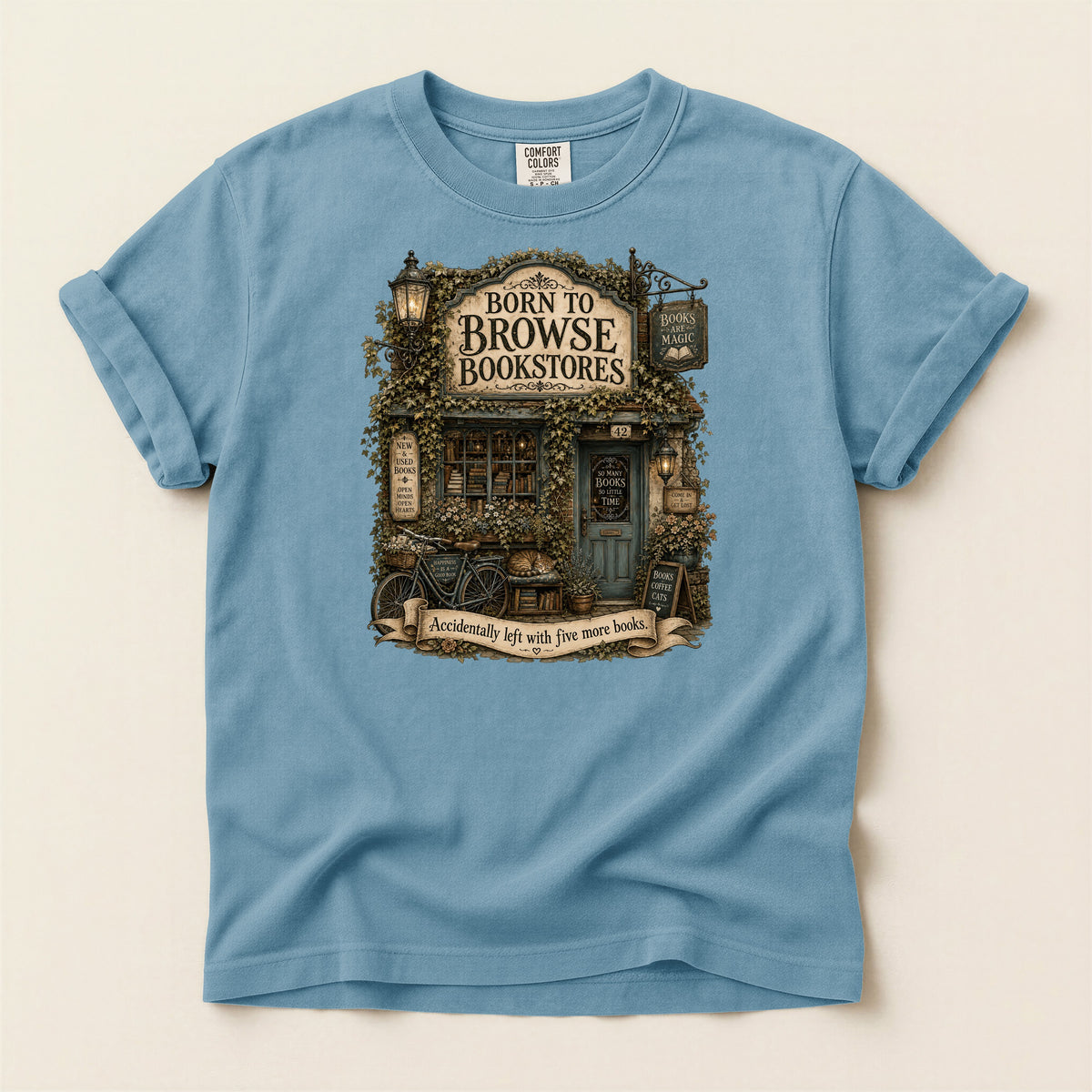 Born to Browse Bookstores — Cozy Bookshop Tee