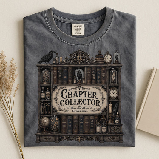 Chapter Collector — Dark Academia Book Lover Tee