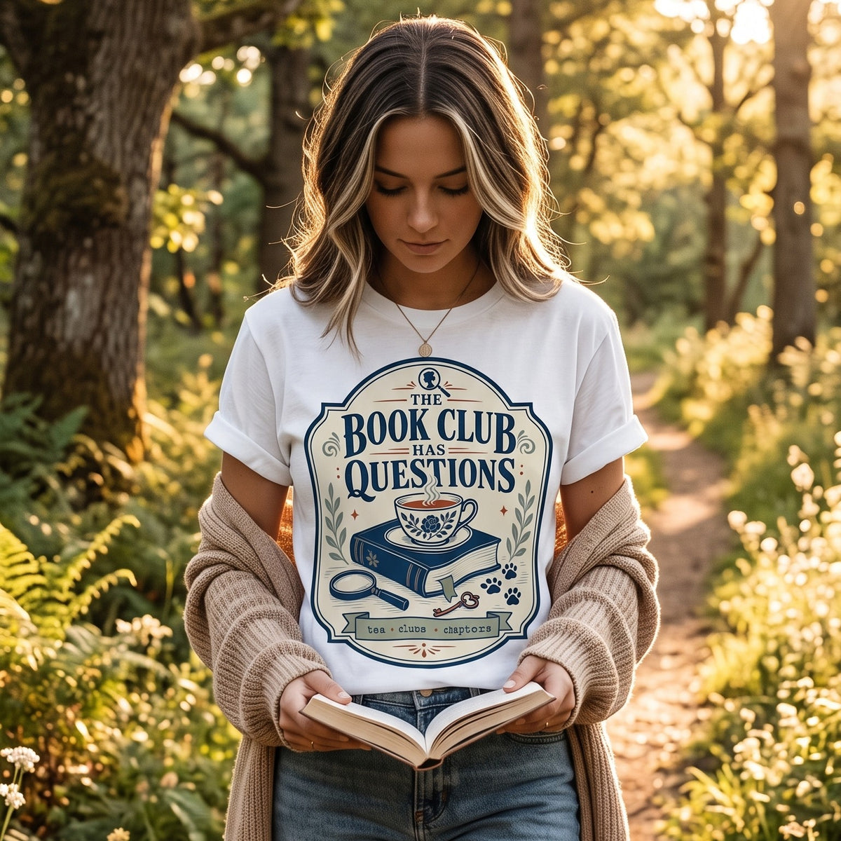 The Book Club Has Questions — Cozy Mystery Tee