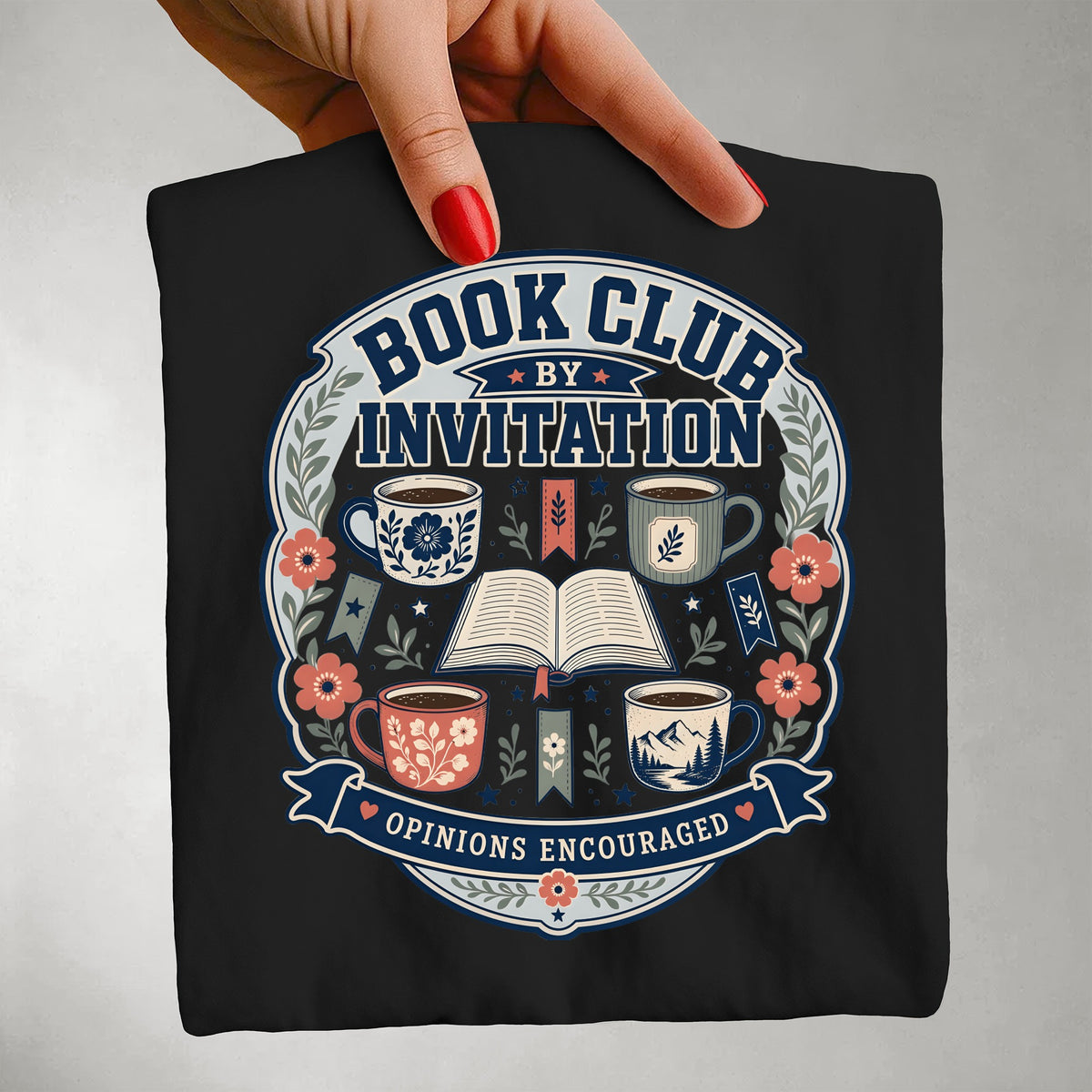 Book Club by Invitation — Book Club Friends Tee