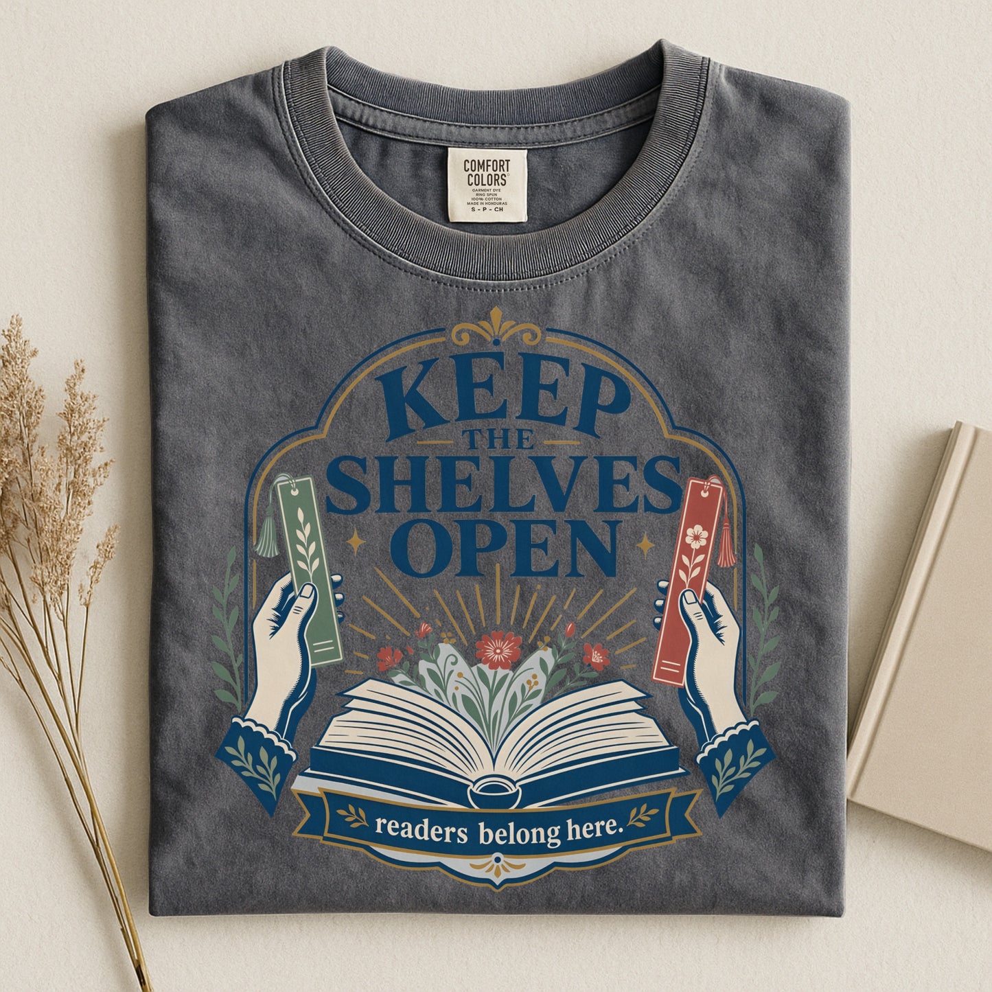 Keep the Shelves Open — Library Advocacy Tee
