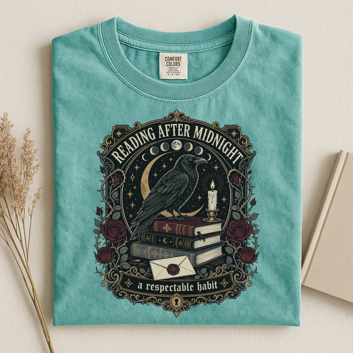 Reading After Midnight — Gothic Dark Academia Tee