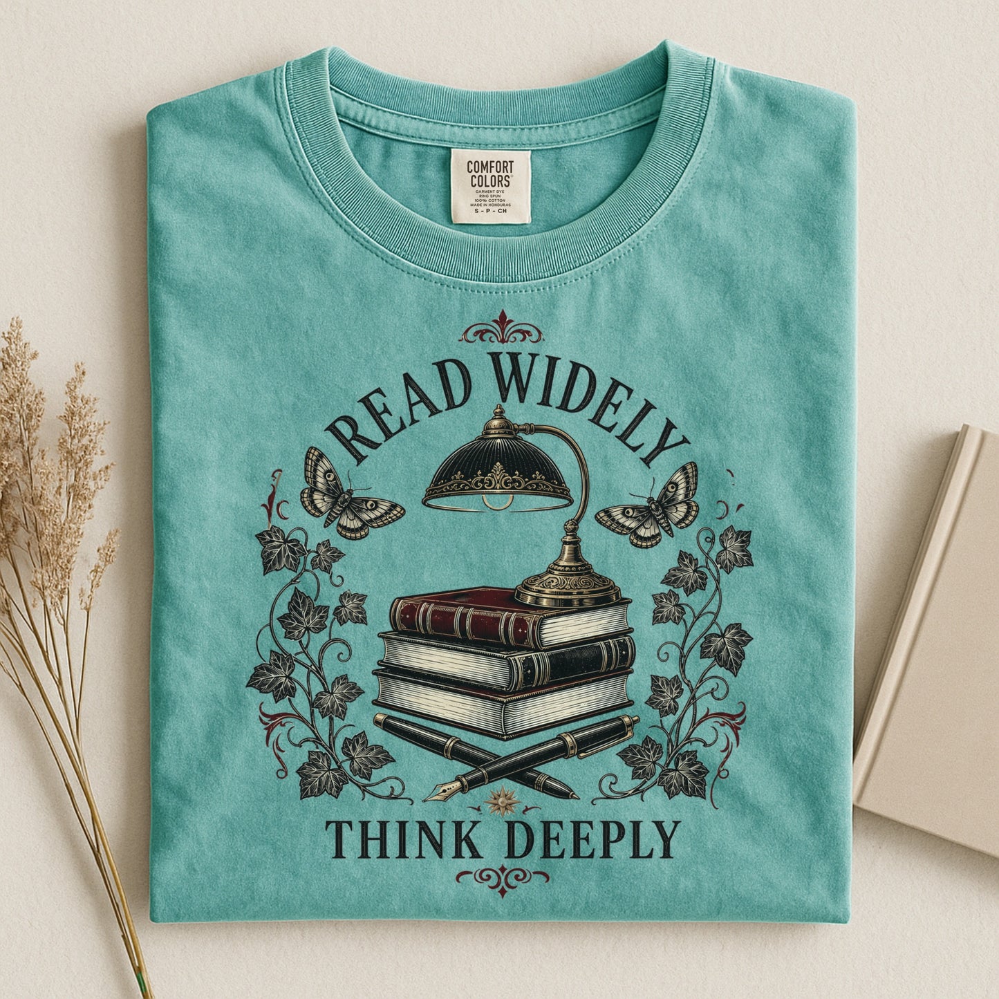 Read Widely, Think Deeply — Dark Academia Tee