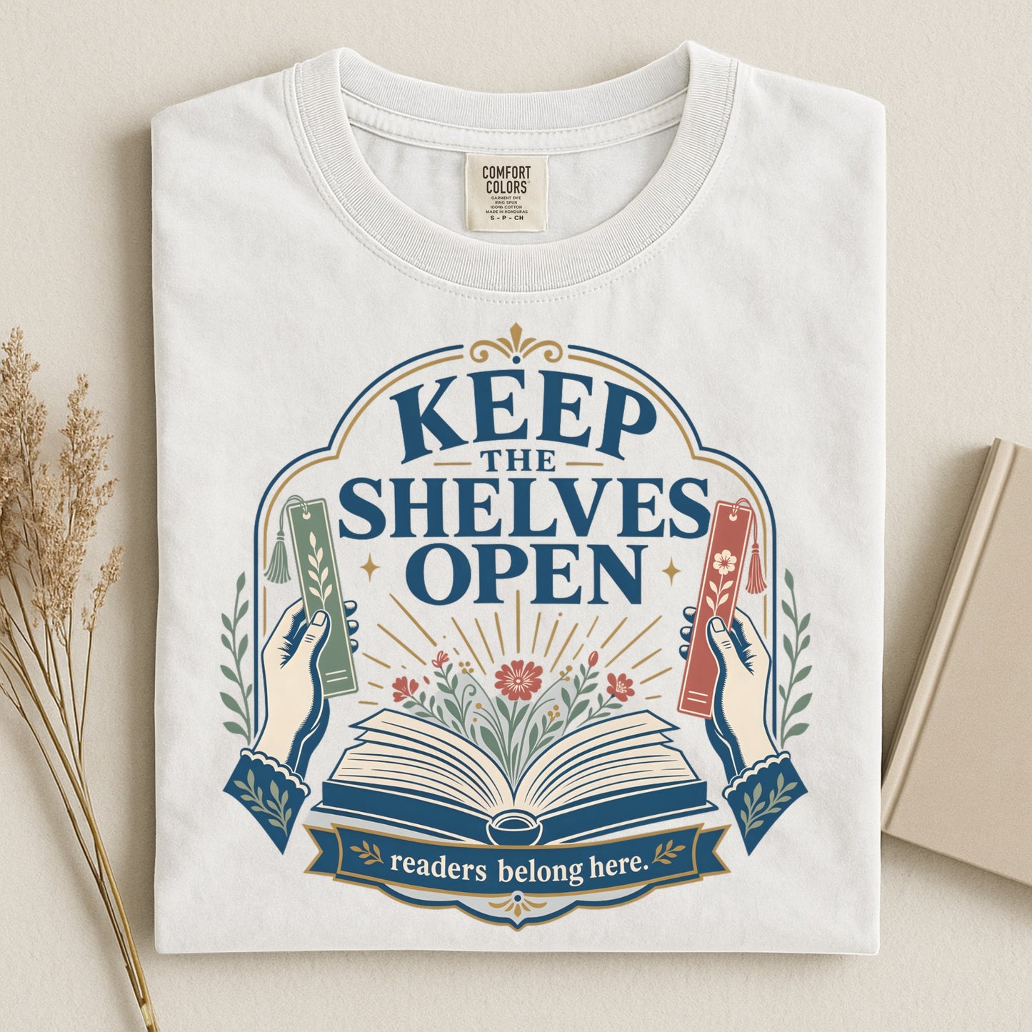 Keep the Shelves Open — Library Advocacy Tee