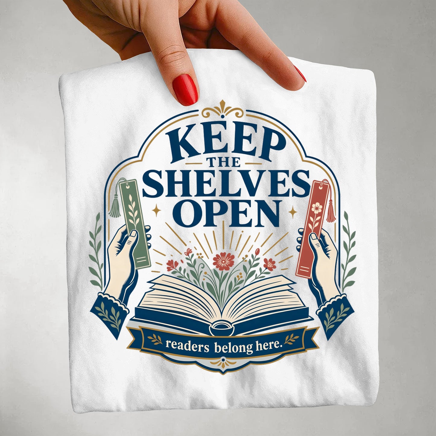 Keep the Shelves Open — Library Advocacy Tee