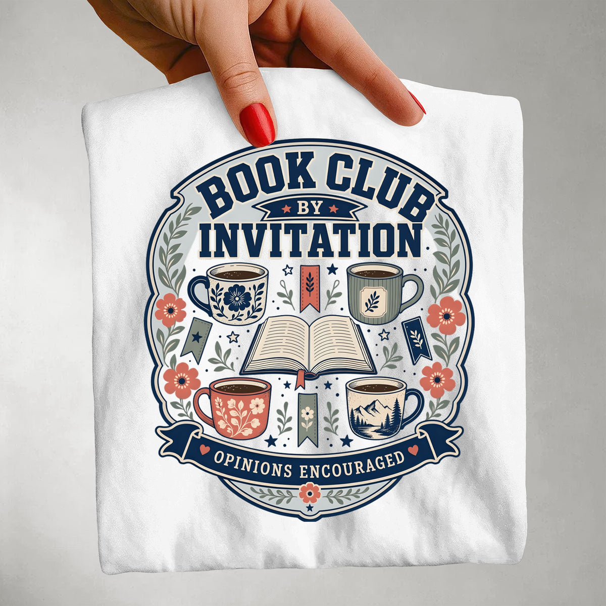 Book Club by Invitation — Book Club Friends Tee