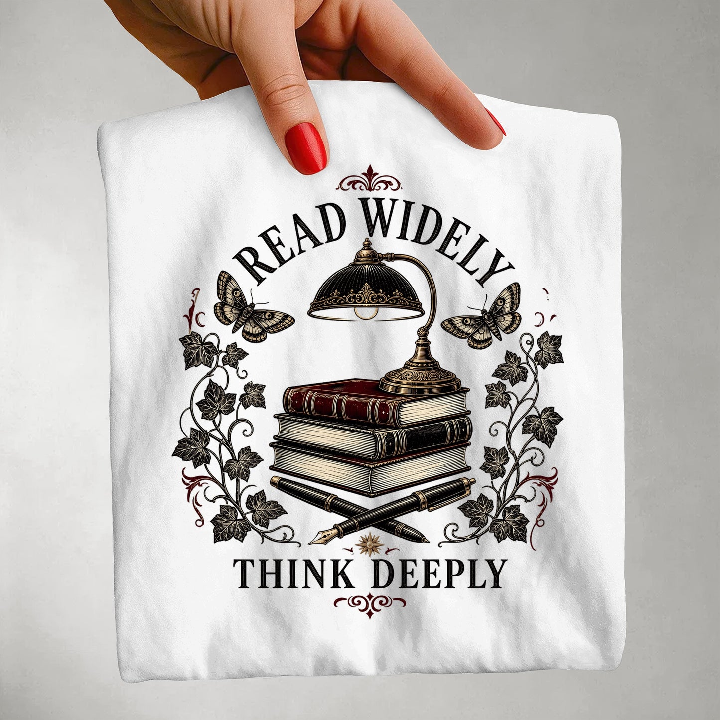 Read Widely, Think Deeply — Dark Academia Tee