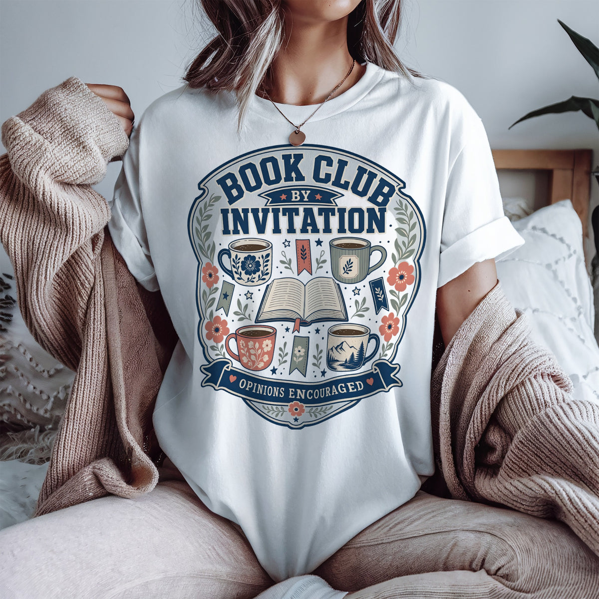 Book Club by Invitation — Book Club Friends Tee