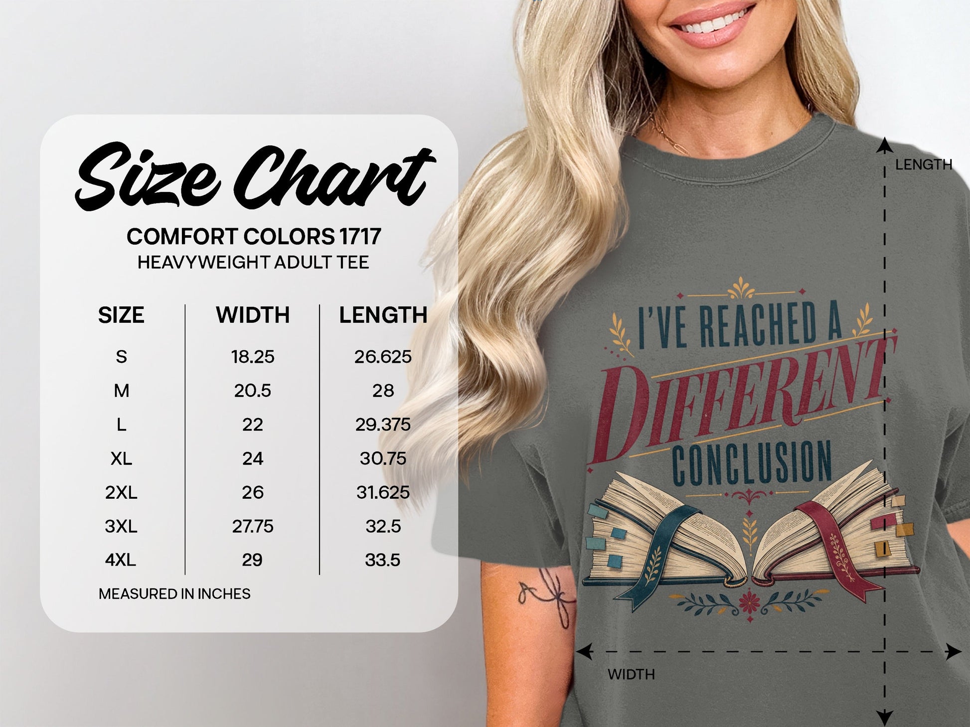 I've Reached a Different Conclusion size chart